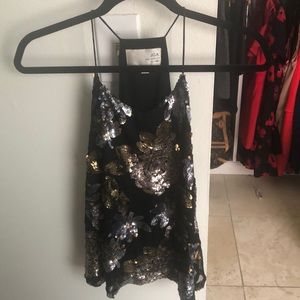 J.O.A. Sequin Floral Top
